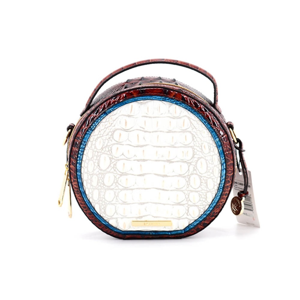 👜 BRAHMIN Pearl Presley Embossed Crossbody Bag